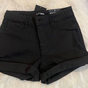 No Muffin Top Black Stretchy Denim Shorts Fashion Nova Booty Lifting